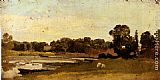 John Linnell Study Of A River Landscape painting